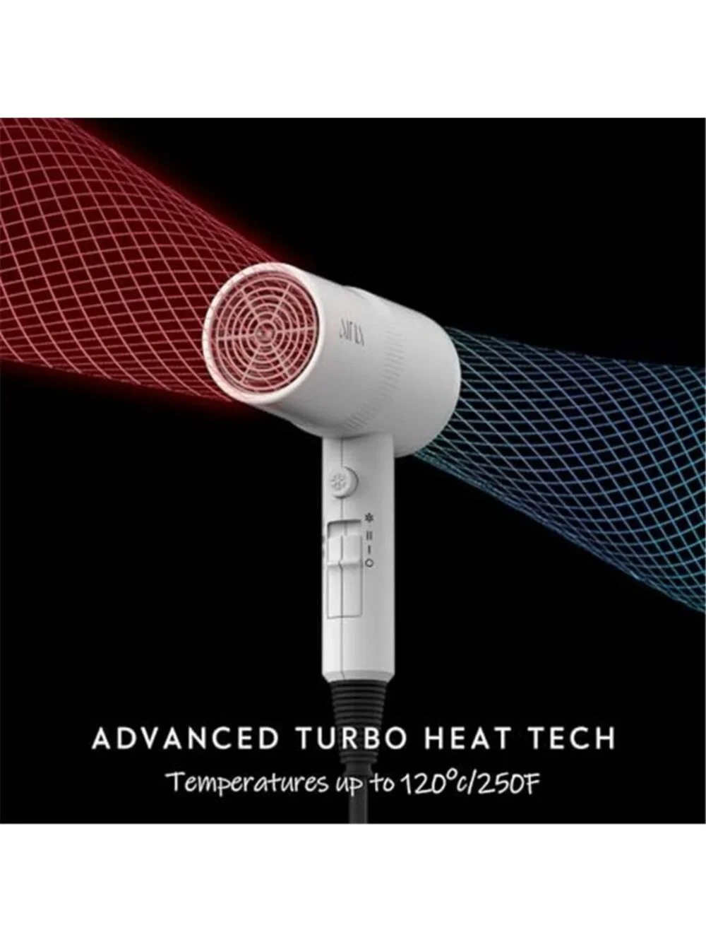 AINA Diffuser Hair Dryer Full-Featured Blow Dryer 110V/1600W(White) | 3 Heat/2